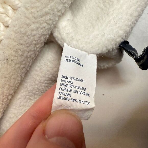 American Eagle Trapper Ear Hat – Cream with Gray, Tan & Black Stripes – Winter - - Picture 5 of 9